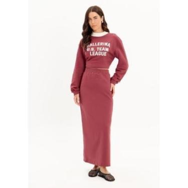 Imagem de Saia Super Midi Moletom com Fenda-Feminino