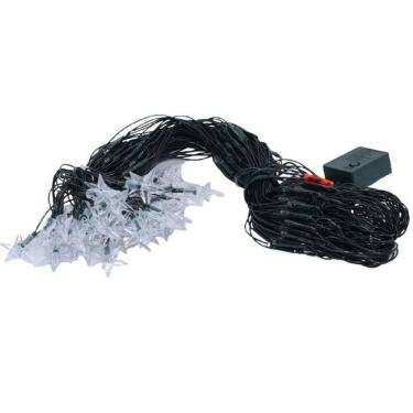 Imagem de Pisca Cascata 160 Leds Branco Estrela Na Ponta 8 Funções Fio