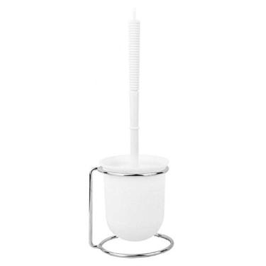 Imagem de Escova de vaso sanitário, escova de vaso sanitário, escova de banheiro de aço inoxidável com suporte, conjunto de escovas de vaso sanitário, acessórios de limpeza de banheiro, escova de limpeza de