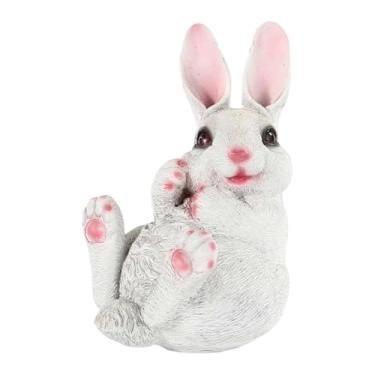 Imagem de MotiveTech Estátua de em Resina, Escultura de Animal, Decoração para Pátio, Figura para Jardim, Decoração de Páscoa para Lareira, Vitrine, Style a