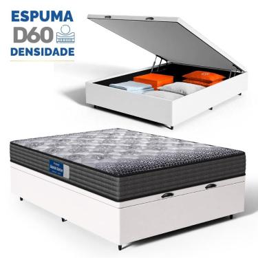 Imagem de Cama Box Baú com Colchão de Espuma D60 Double Face Guarda Costas Comfort Force Probel Casal 138cm