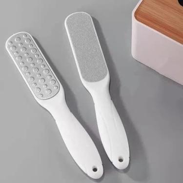 Imagem de Lixa de pé dupla face raspa salto ralador placa de esfregar pedicure pedicure sola de pé raspar calos ferramenta de pé