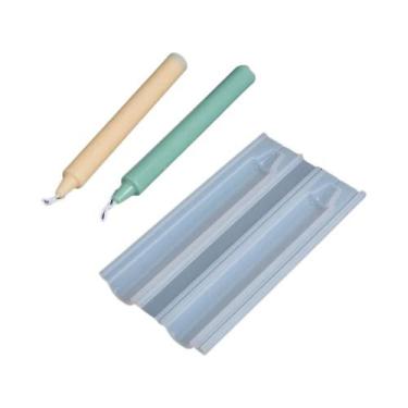 Imagem de Molde De Silicone Longo Para Velas DIY, Bastão Redondo De Cera, Decora