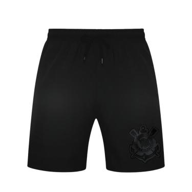Imagem de Bermuda Masculina Bordada Corinthians UV All Black-Masculino