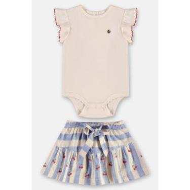 Imagem de Conjunto Bebê Menina Body/Saia Up Baby Cerejinhas-Feminino