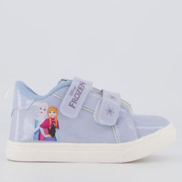 Imagem de Tênis Disney Frozen Casual Infantil Azul e Prata, 27