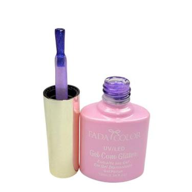 Imagem de Esmalte Gel Glitter Profissional Cor13 Fada Color 10ml