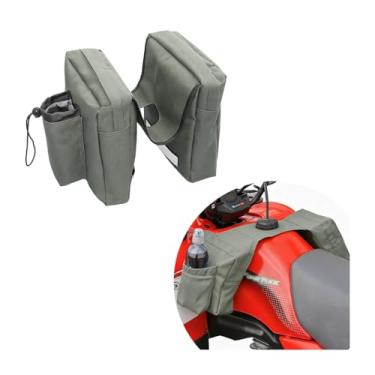 Imagem de BELOMI Bolsa regata para quadriciclo, alforje de motocicleta, bolsa de armazenamento para snowmobile, bolso de carga impermeável UTV, acessórios frontais duráveis universais, pacote de armazenamento
