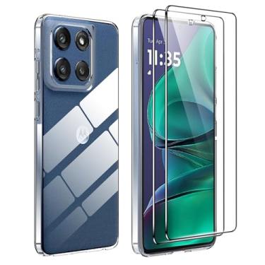 Imagem de Suttkue Película protetora de tela Motolora Moto G Stylus 5G (pacote com 2) vidro temperado com capa, dureza 9H, antiarranhões, compatível com capas, sem bolhas, transparente HD