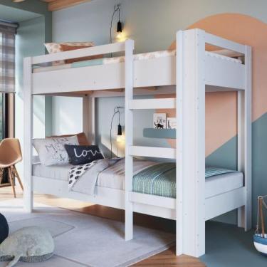 Imagem de Beliche Infantil Slim Completa Móveis, Branco