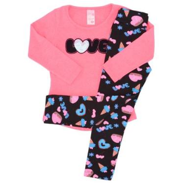 Imagem de Roupa Infantil Inverno Menina Conjunto Meia Estação - ANALÊ, Rose bord