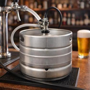 Imagem de Barril de Chopp Inox 20 Litros Euro Com Válvula S e Sifão Cervejeira C