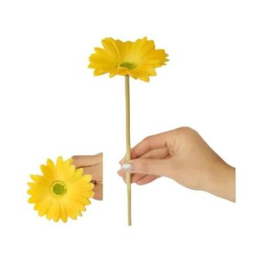 Imagem de 6 Peças De Flores Artificiais Gerbera Para Decoração De Jardim, Escrit