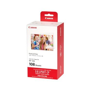 Imagem de Canon Conjunto de tinta/papel colorido RP-108, compatível com Selphy CP910/CP820/CP1200/CP1300/CP1500