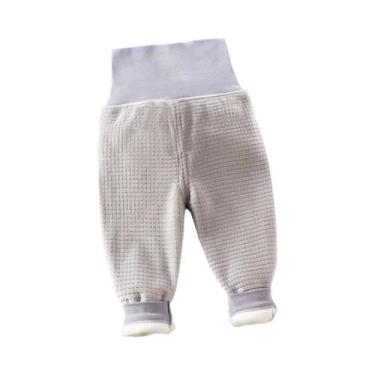 Imagem de Calças Térmicas De Cintura Alta Para Bebês Em Fleece, Roupas De Pijama