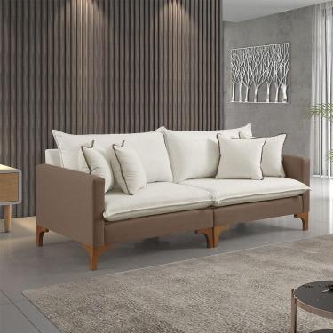 Imagem de Sofá Fixo 3 Lugares M-195 2,20m Estofados Martins Branco