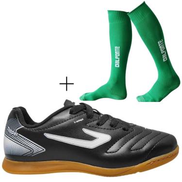 Imagem de Kit Chuteira Futsal Topper Cup VII+ Meião De Futebol Dalponte Profissional-Masculino