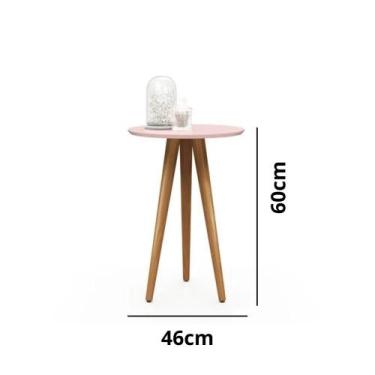 Imagem de Mesa Lateral 4601 Pés Palito Rose Ofertamo Sala