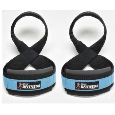 Imagem de Par de Strap 8 Strap Oito Strongman Para Musculação Powerlifting Acade