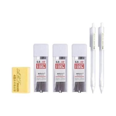 Imagem de Conjunto De Lápis Mecânicos HB/2B 0.5/0.7mm Com Refil Automático Para 