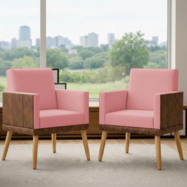 Imagem de Kit 2 Poltronas Decorativas Lis Para Sala Quarto Recepção Escritório C