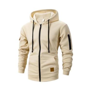 Imagem de Moletom Masculino Slim Fit Com Capuz E Zíper, Manga Longa, Jaqueta Out