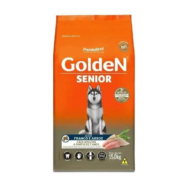 Imagem de Ração pra Cães Adultos a partir de 7 Anos Golden Formula Senior Frango e Arroz 15Kg