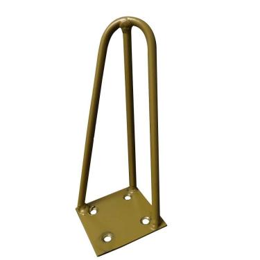 Imagem de Kit 8 Pés De Metal 15 Cm Hairpin Legs Mesas De Centro Puffs Dourado G41