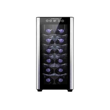 Imagem de Adega de Vinho Climatizada Electrolux 12 garrafas Uma Porta Acabamento em Alumínio (ACB12) Bivolt