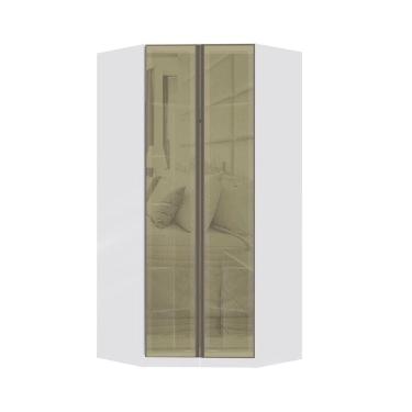 Imagem de Guarda Roupa Modulado Canto Closet 2 Portas 111,9cm Com Vidro Reflecta Bronze Prime Luciane Móveis