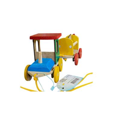 Imagem de Trem de Brinquedo Zastras | Trem de Madeira Tema Circo