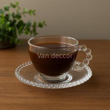 Imagem de Xícara de Café 80 ml bolinha Peral Cristal Wolff 1 Unidade