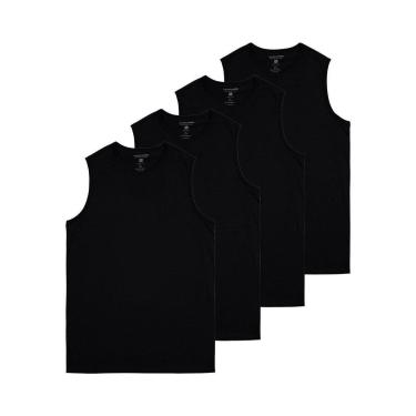 Imagem de Kit com 4 Camisetas Masculina Regata Malwee 1000004421 Azul Marinho-Masculino