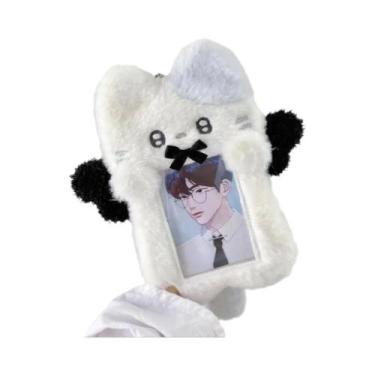 Imagem de Capa De Pelúcia De Raposa Para Photocard, Chaveiro De Desenho Animado,