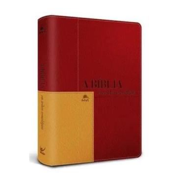 Imagem de Biblia nvi em ordem cronologica capa vermelho e mostarda - Editora Vid