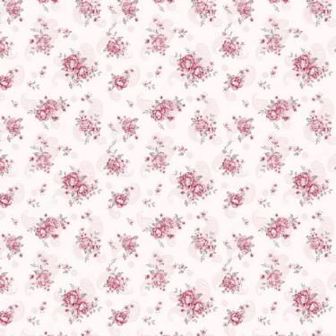Imagem de Papel De Parede Floral Flores Delicadas Rosa Autocolante