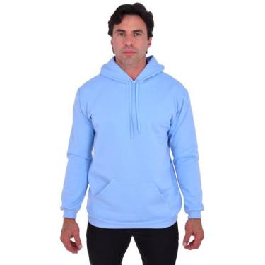 Imagem de Moletom Masculino Confortável Macio Básico Liso  - Alice, P, Azul