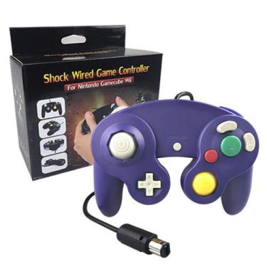 Imagem de Controle Para Game Cube Nintendo Wii/U Switch Computador Roxo - TechBr