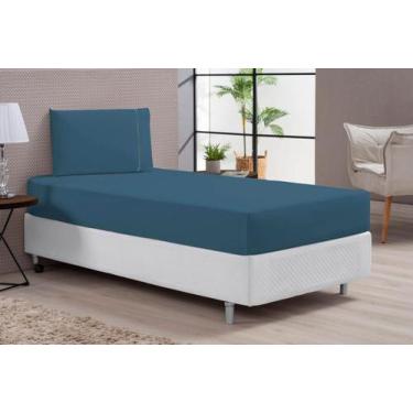 Imagem de Lençol Ponto Palito Solteiro 400 Fios Com Elástico 2 Peças Lançamento 