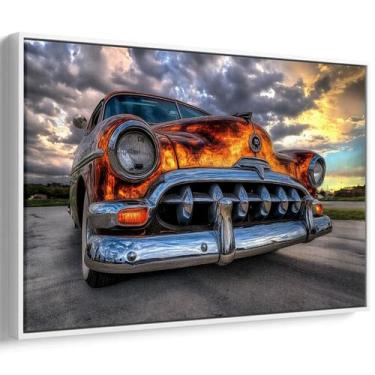 Imagem de Quadro decorativo Carro Clássico Brilhando Sob o Pôr do Sol - Art Canv
