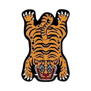 Imagem de Tapete Com Estampa De Tigre Durável E Fácil De Limpar, Tapete Cartoon 
