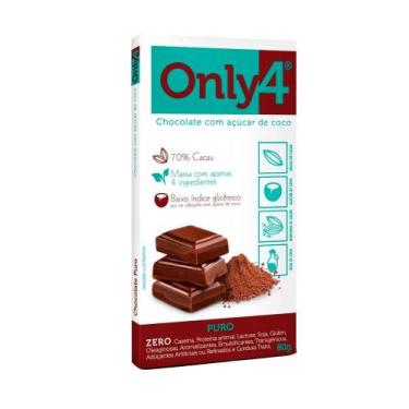 Imagem de Chocolate 70% Cacau Puro Only4 80g