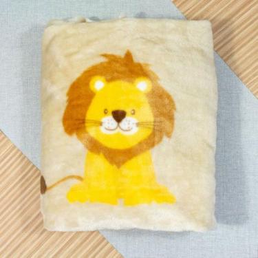 Imagem de Cobertor Antialérgico para Bebê Estampadinho Kim Leão Bege - ETRURIA, 