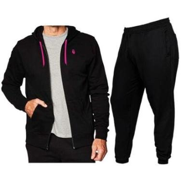 Imagem de Conjunto Blusa De Moletom Com Ziper Capuz + Calça De Moletom-Masculino