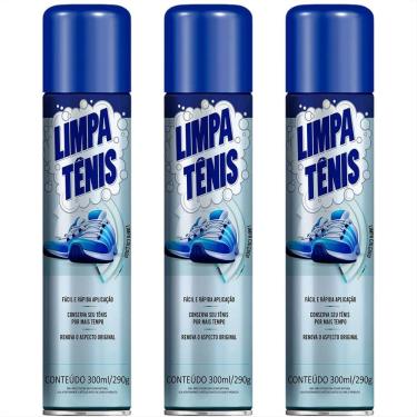 Imagem de kit 03 Limpa Tênis Premium Petroplus PP-0192BR - 300ml - Espuma Mágica para Limpeza a Seco de Calçados