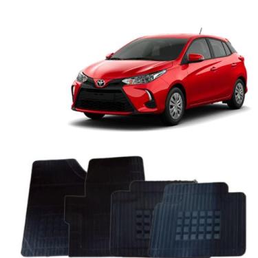 Imagem de Jogo de Tapete de Borracha Yaris 2018 até 2023 4 Peças Preto  - DAUD
