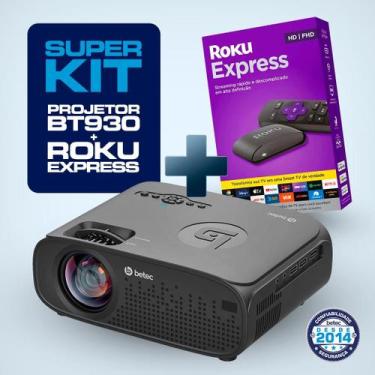 Imagem de Kit Projetor Betec BT930 2700 Lumens Full HD + Roku Express Smart Wifi