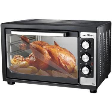 Imagem de Forno Eletrico Bancada Britania 50l Preto Com Dourador 127v - Britânia