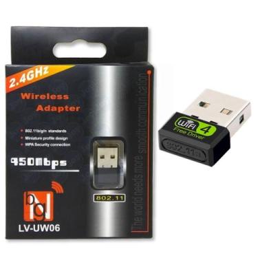 Imagem de Adaptador USB Wireless Rede Sem fio 802.11n/b/g Wifi 4 - KAPBOM