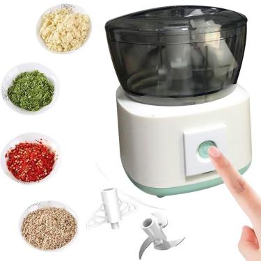 Imagem de Triturador de Alho Elétrico Nodeck Mini Processador de Alimentos em ABS e Aço Inoxidáve...